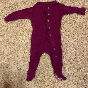 Kickee Pants Purple Footed Ruffle Sleeper 0-3 mo